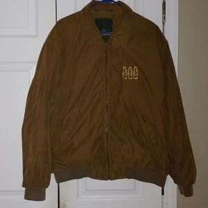 Weatherproof brown Coca Cola lined jacket Sz XL